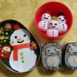 可愛い♪雪だるまちゃん弁当